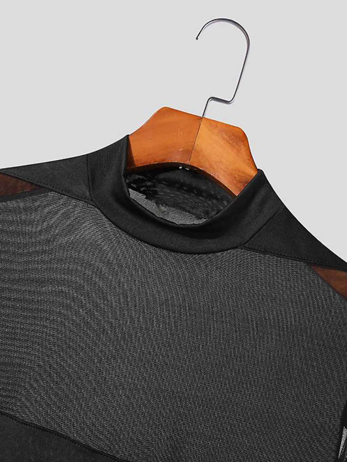 Men's Mesh Ribbon Long Sleeve Bodysuit - Damned Threads